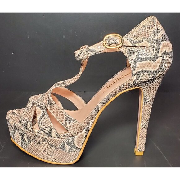 PRIMADONNA COLLECTION Women Beige Snake Print 4.5 in heel 08411PIT - Picture 2 of 12